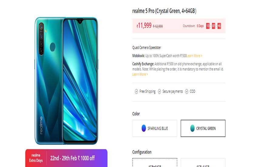 Realme Xtra Days Sale