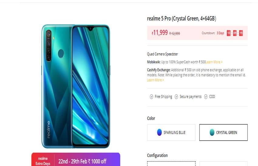 Realme 5 Pro Price in India