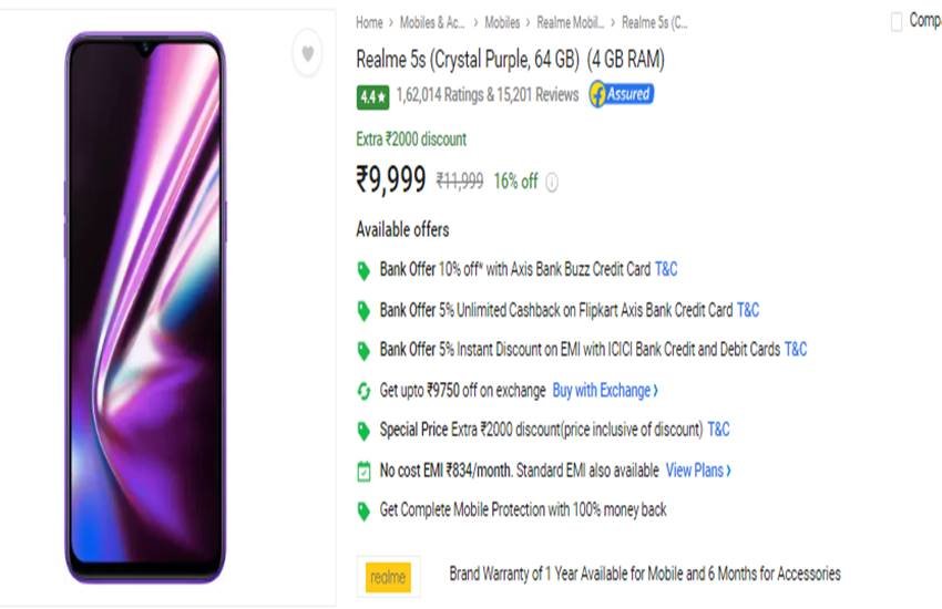 Realme 5s Price in India