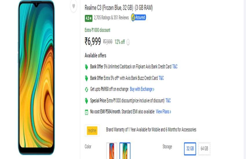 Realme C3 Price in India