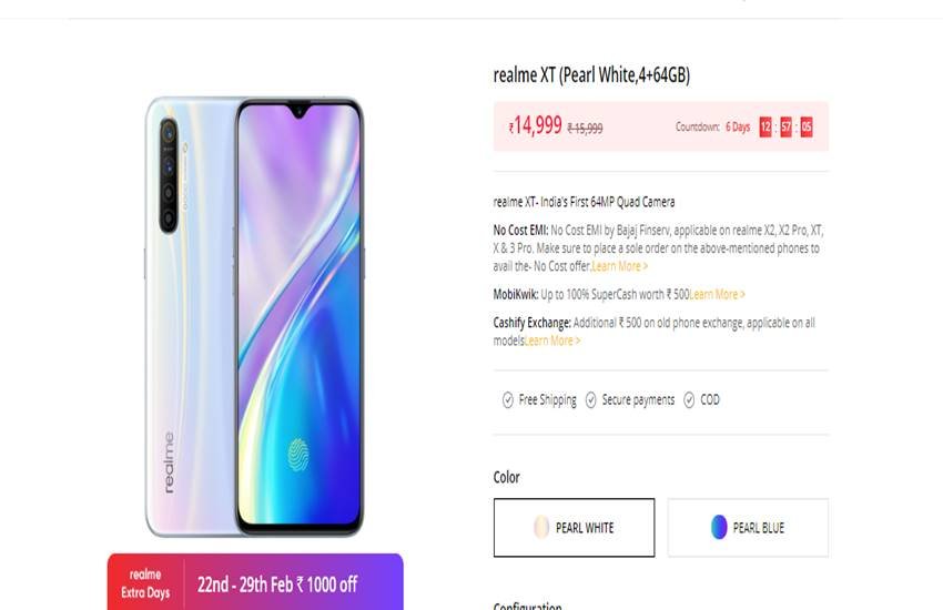 Realme Xtra Days Sale