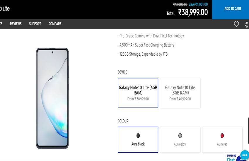 Samsung Galaxy Note 10 Lite