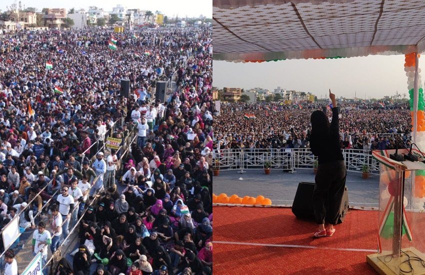 देशभर में पिछले 2 महीनों से नागरिकता संशोधन कानून और एनआरसी को लेकर विरोध प्रदर्शन हो रहे हैं। आम नागरिक से लेकर तमाम सेलिब्रिटीज भी CAA के विरोध में अपनी आवाज बुलंद कर रहे हैं। स्वरा भास्कर का नाम ऐसी ही मशहूर शख्सियतों में शुमार है जिन्होंने सड़क से लेकर सोशल मीडिया तक में सरकार के इस फैसले के खिलाफ मोर्चा खोल रखा है। स्वरा भास्कर दिल्ली से मुंबई और मुंबई से पुणे तक तमाम एंटी सीएए रैलियों में इस कानून के खिलाफ ताल ठोक चुकी हैं। इसी कड़ी में रविवार को इंदौर में स्वरा भास्कर ने रैली की। (All Photos: Swara Bhasker Twitter)