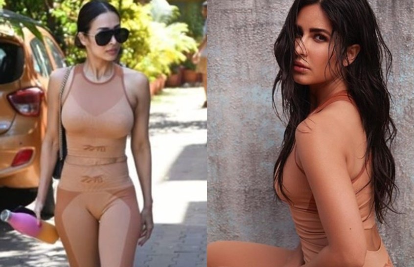 Katrina Kaif, Malaika Arora, Katrina Kaif Trolled For Wear Like Malaika Arora Nude Body Gym Suit, Malaika Sexy Gym Wear, Malaika Hot Pictures, Katrina Kaif Bold Pictures, Katrina Kaif Hot Photos, Malaika Arora Hot Photos, Malaika Arora Dress, Katrina Kaif Dress, entertainment news, BOLLYYWOOD NEWS, TELEVISION NEWS