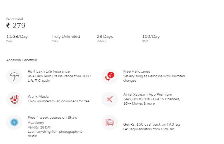 Airtel Recharge Plans