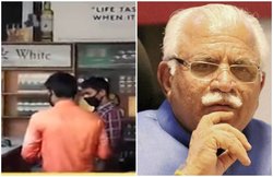 कोरोना: फरीदाबाद में लॉकडाउन में खुला शराब का ठेका, हर‍ियाणा की खट्टर सरकार पर सवाल