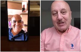 Anupam Kher, Anil Kapoor, Satish Kaushik, Anil Kapoor, Anupam Kher Video, Anupam Kher Video Viral With Satish Kaushik, Anupam Kher viral video, self quarantine anupam kher, anil kapoor video, अनुपम खेर, अनुपम खेर का वीडियो वायरल, सतीश कौशिक, अनिल कपूर