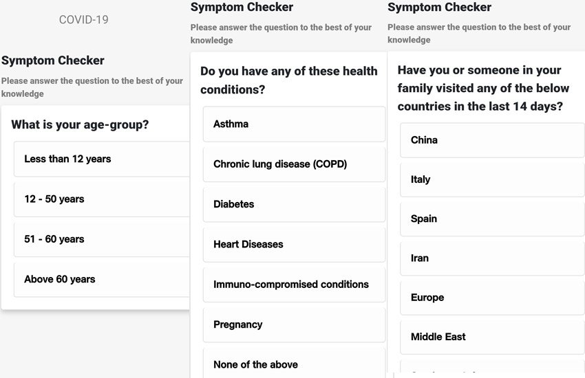 Coronavirus COVID-19 symptoms
