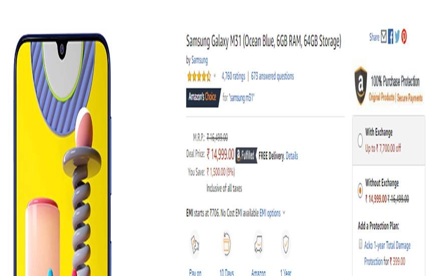 Samsung Galaxy M31 Price in India