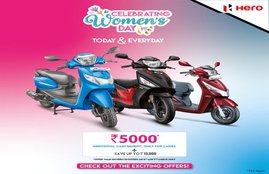 Happy International women's day, women's day celebration, International women's day celebration in india, Hero is offering discount on women's day ,