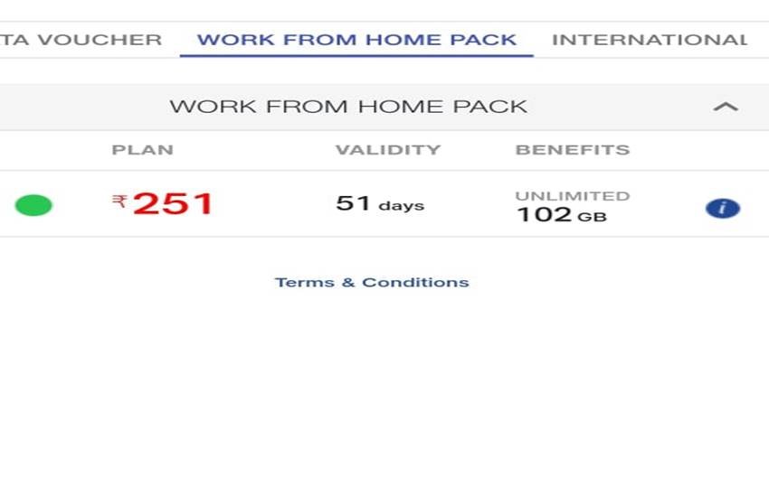 Reliance Jio Work From Home Data Plans