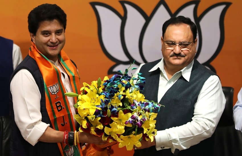 Jyotiraditya Scindia, JP Nadda