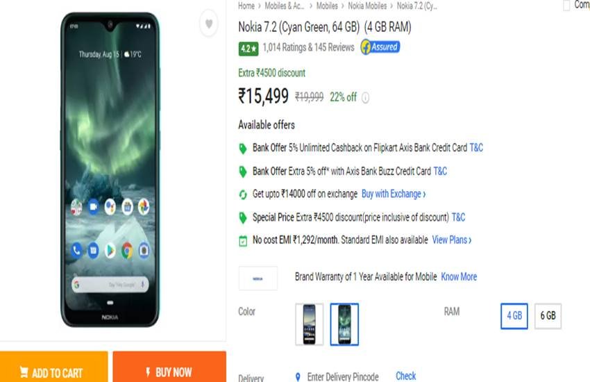 Nokia 7.2 price in India