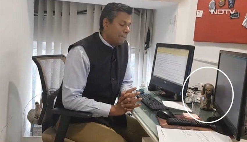 दरअसल विष्णु सोम की एक फोटो में उनके डेस्क पर आतंकी ओसामा बिन लादेन की तस्वीर वाली कोई चीज दिखी। सोशल मीडिया में उन्हें इस तस्वीर के लिए ट्रोल किया जाने लगा।