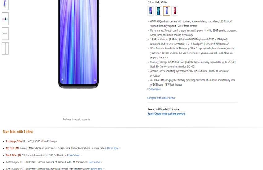 Redmi Note 8 Pro Price in India