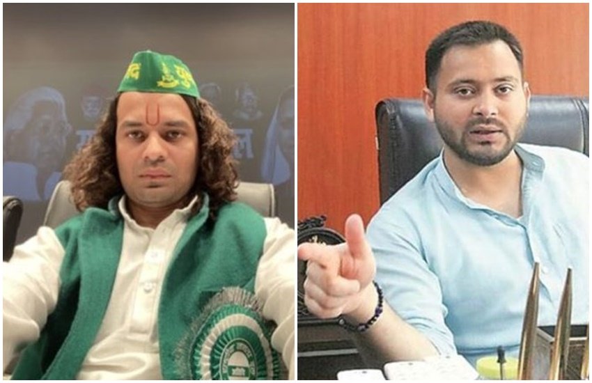 राजद नेता तेज प्रताप यादव (बाएं) और तेजस्वी यादव। 