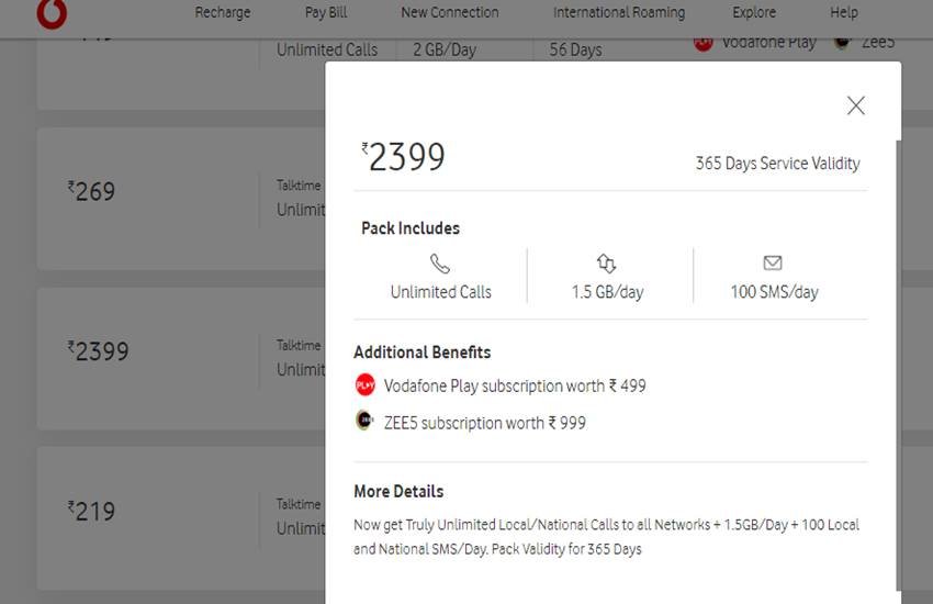 Vodafone Recharge Plans