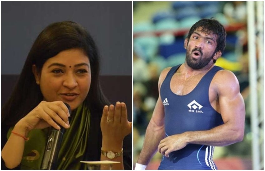 अलका लांबा ने भाजपा को बताया संघ की नाजायज औलाद; पहलवान योगेश्वर दत्त ने कहा- भारत में पुरुष होने में घाटा, आप महिला कार्ड खेलिये