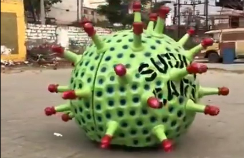 Coronavirus Car, Hyderabad man Coronavirus Car, COVID-19 Car, Coronavirus Pandemic in India, Coronavirus Death Cases in india, Coronavirus Current Status in india, Coronavirus Car Image Coronavirus Car, Hyderabad man Coronavirus Car, COVID-19 Car, Coronavirus Pandemic in India, Coronavirus Death Cases in india, Coronavirus Current Status in india, Coronavirus Car Image