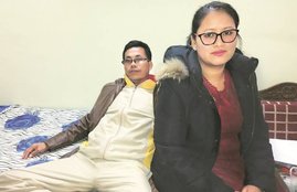 Dingko Singh and his wife Babai