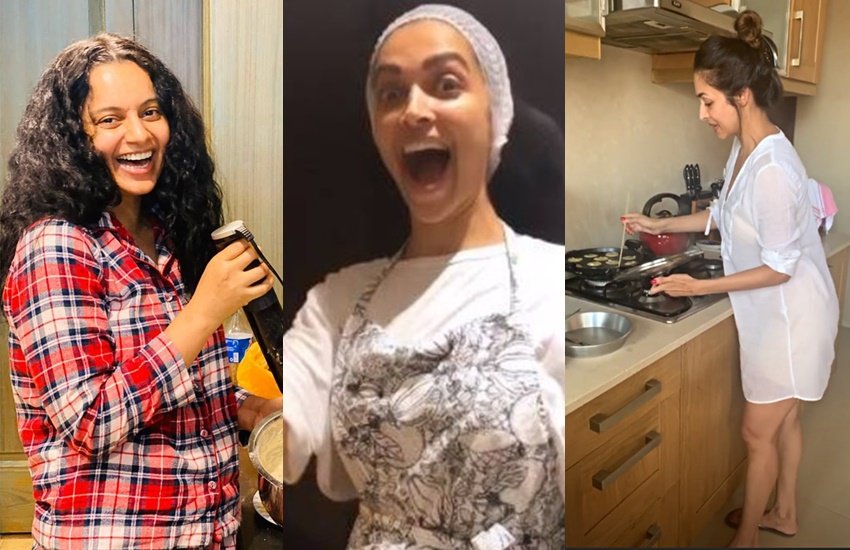 देशव्यापी लॉकडाउन ने लोगों को घरों के अंदर ही कैद रखा है। ऐसे में तमाम बॉलीवुड सेलेब्स वो करते दिखे जो करते शायद ही पहले कभी दिखे हों। ज्यादातर बॉलीवुड सेलेब्स किचन में टाइम स्पेंड कर रहे हैं। ये सेलेब्स आए दिन सोशल मीडिया में अपने कुकिंग स्किल की तस्वीरें भी शेयर करते रहे हैं। आइए जानते हैं कौन सा सेलेब किचन में क्या पकाता दिखा: