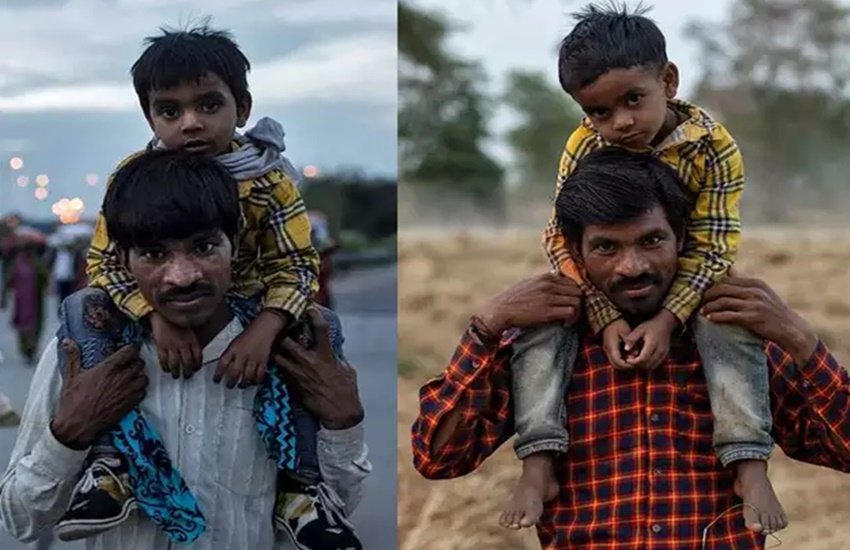 लेटेस्ट तस्वीरों में दयाराम के चेहरे पर चिंता की लकीरें तो हैं लेकिन शायद भूख से मर जाने का खौफ अब गायब हो चुका है।