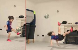 इंटरनेट पर धूम मचा रहा लियोनल मेसी के नन्हें फैन का क्रिस्टियानो रोनाल्डो वाला ‘शॉट’, देखें VIDEO