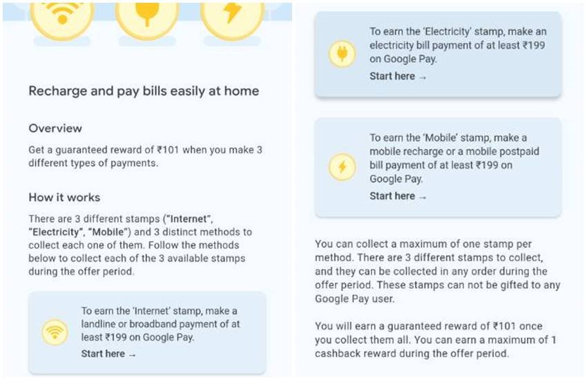 Google Pay Cashback Offer