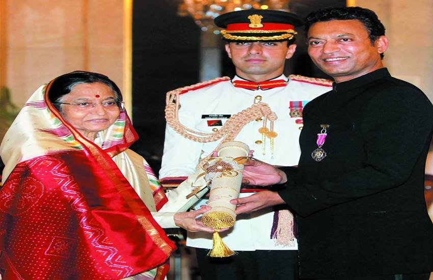अभिनेता इरफान खान को 2011 में पद्मश्री पुरस्कार से सम्मानित किया गया था।