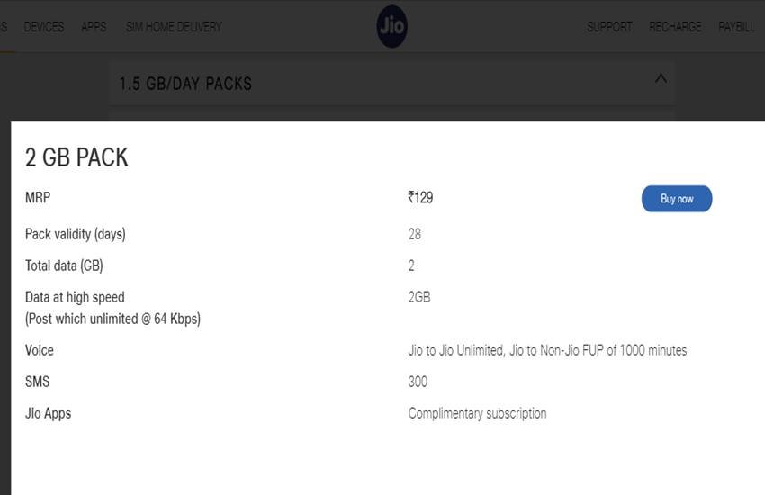 Reliance Jio prepaid plans