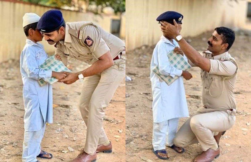 सोशल मीडिया में एक पुलिस अधिकारी की कुछ तस्वीरें वायरल हो रही हैं। इन तस्वीरों ने लोगों का दिल जीत लिया है। लोग तस्वीरों को शेयर करते हुए उस पुलिस अफसर की तारीफ कर रहे हैं। लोग लिख रहे हैं कि इस वक्त देश मनें ऐसे ही लोगों की जरूरत है। लोग लिख रहे हैं कि ये तस्वीरें धर्म के नाम पर नफरत फैलाने वालों के मुंह पर एक तमाचा है। (All Photos: Mahantesh Banappagoudar Facebook)