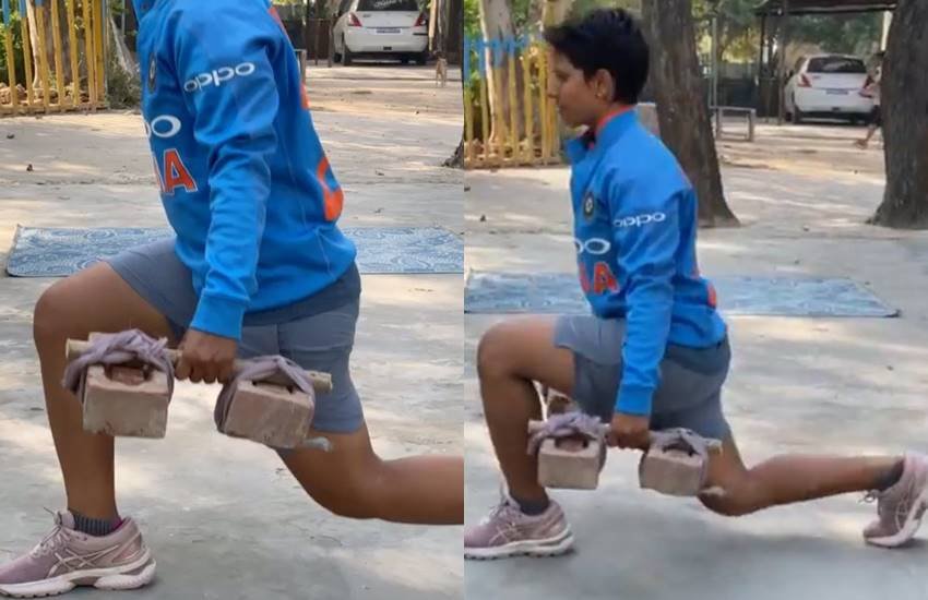 लॉकडाउन में घर पर रहकर एक्सरसाइज करने के लिए पूनम यादव के पिता बनाई ये जुगाड़ 