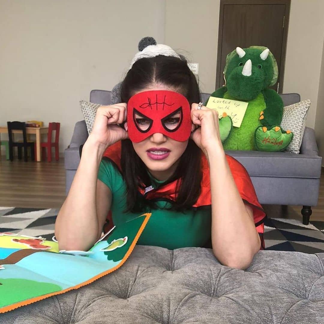 Sunny Leone, Sunny Leone hot photos, Sunny Leone in lockdown, sunny leone face mask, Sunny Leone pics, Sunny Leone news, Sunny Leone shows, Sunny Leone videos, Sunny Leone dance, Elnaaz Norouzi, lifestyle, Sacred Games, social distancing, Sunny Leone, corona virus