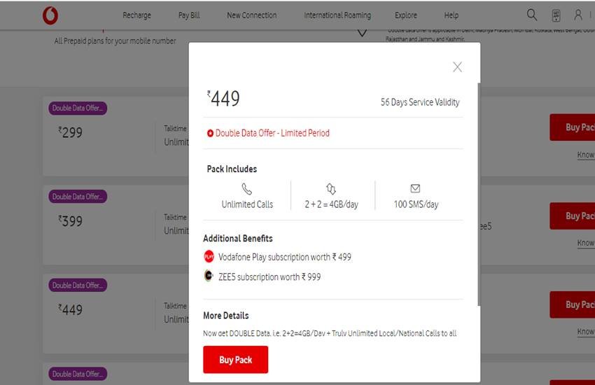 Vodafone Recharge Plans