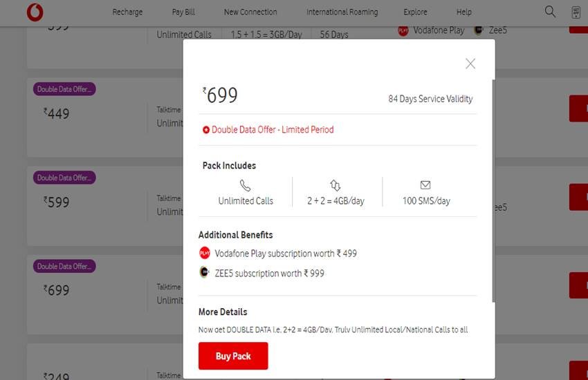 Vodafone Recharge Plans