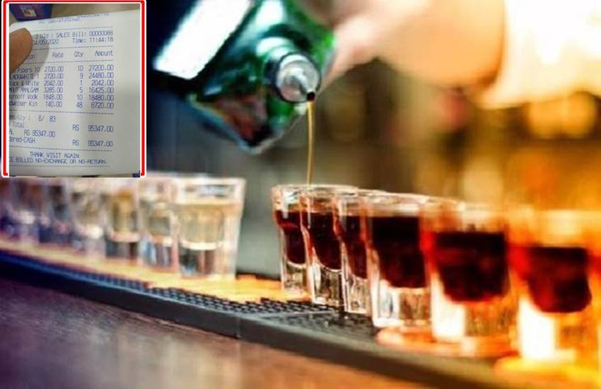 कर्नाटक के बेंगलुरु में एक ग्राहक ने 48 लीटर शराब खरीद डाली।