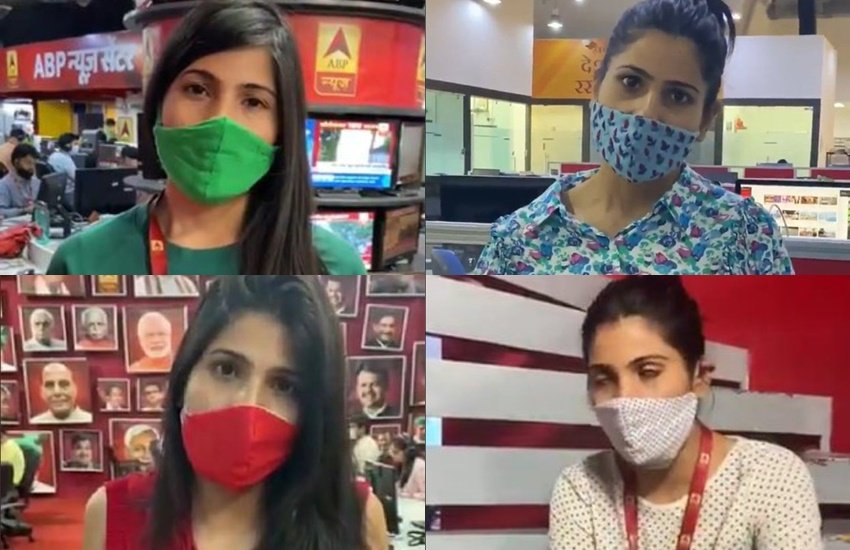 ABP न्यूज की एंकर रुबिका लियाकत तो कपड़ों के मैचिंग का मास्क पहनने पर ट्रोल कर रहे लोग। (फोटो: Twitter)