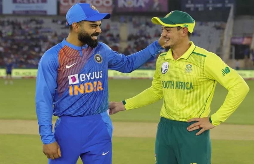 भारत के कप्तान विराट कोहली और दक्षिण अफ्रीका के कप्तान क्विंटन डीकॉक। (सोर्स - सोशल मीडिया)