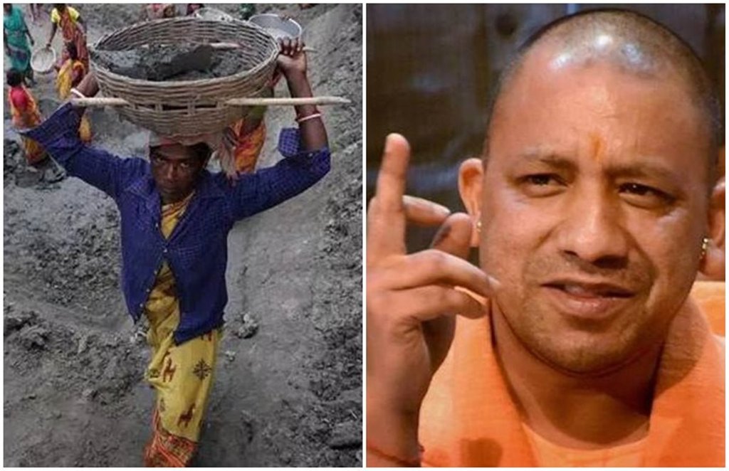 पत्रकारों से बात करते हुए यूपी सीएम योगी आदित्यनाथ।