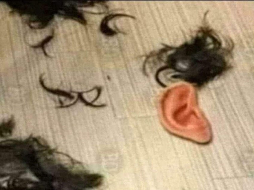 इस तस्वीर को शेयर कर लिखा गया कि आत्मनिर्भर बनने के चक्कर में बाल के साथ कान भी कट गए।