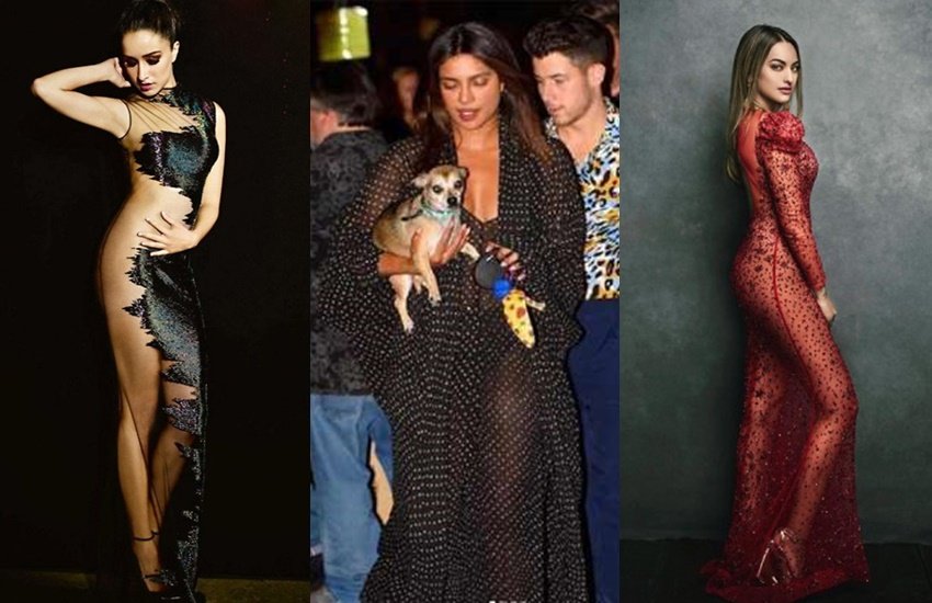 बॉलीवुड की तमाम अभिनेत्रियां ऐसी हैं जो एक्टिंग के साथ ही अपने लाजवाब फैशन सेंस के लिए भी जानी जाती है। बहुत सी एक्ट्रेसेज तो बतौर फैशन डीवा भी प्रचलित हैं। अभिनेत्रियां हर तरह के फैशन पर हाथ आजमाती हैं। ऐसा ही एक फैशन जो इन दिनों फिर से ट्रेंड में है वो है ट्रांसपैरेंट ड्रेस का। ट्रांसपैरेंट ड्रेस में कई एक्ट्रेसेज सुर्खियां बटोर चुकी हैं। आइए डालते हैं उन्ही अभिनेत्रियों पर एक नजर: (All Photos: Instagram)