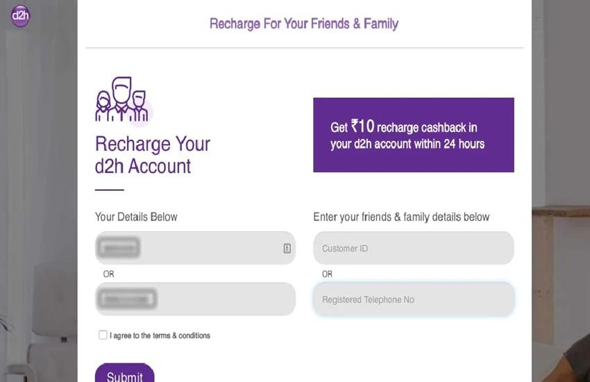 D2h cashback offer