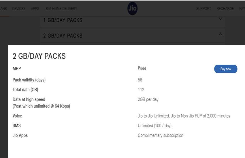 Reliance Jio Recharge Plans