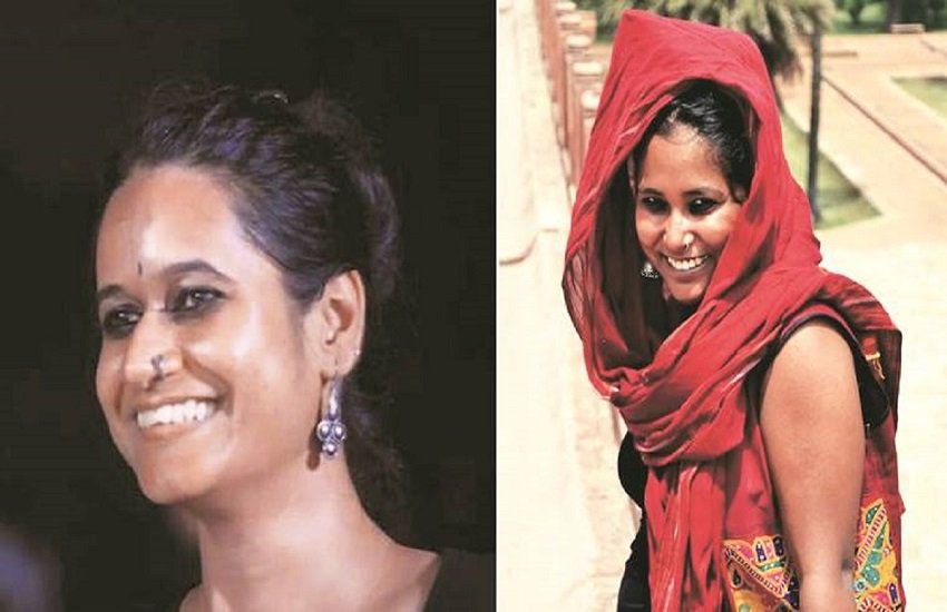 पिंजरा तोड़ की सदस्य देवांगना कालिता और नताशा नरवाल। (indian express)