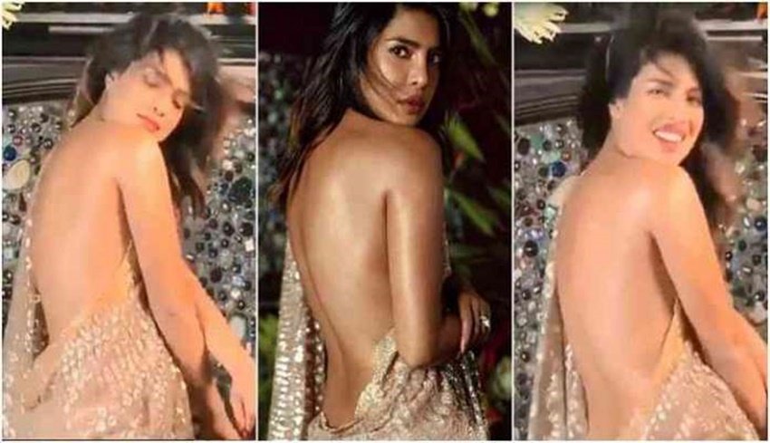 दरअसल प्रियंका चोपड़ा की एक तस्वीर ने खूब सुर्खियां बटोरी थीं जिनमें वह बिना ब्लाउज के साड़ी में दिखी थीं।