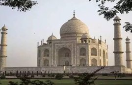 Tajmahal, thunderstorm,
