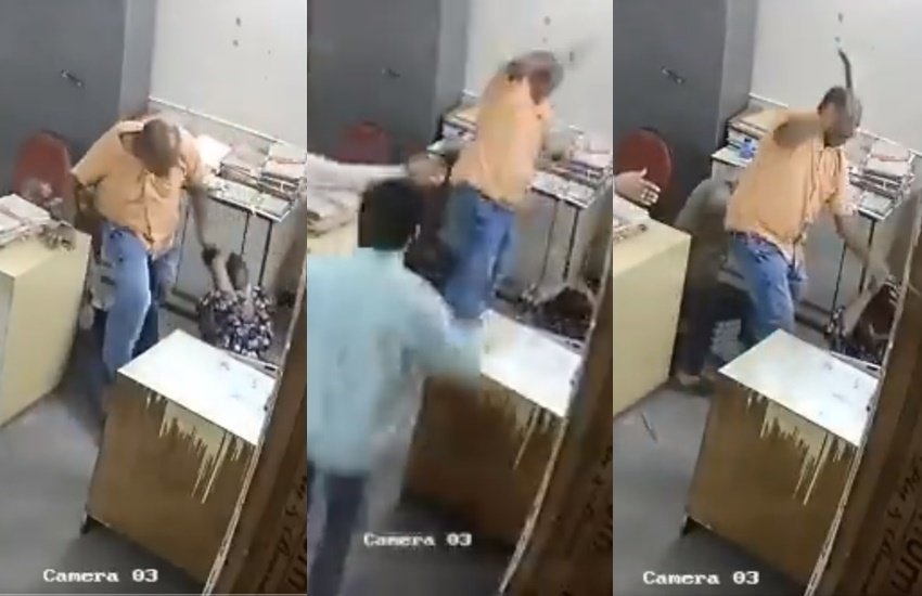 वायरल वीडियो आंध्र प्रदेश के नल्लोर जिले का बताया जा रहा है।