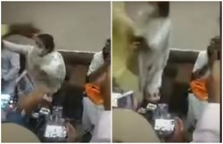 मोरारी बापू पर BJP के पूर्व विधायक पबुभा माणेक ने हमला किया तो महिला सांसद ने बचाया, VIDEO वायरल