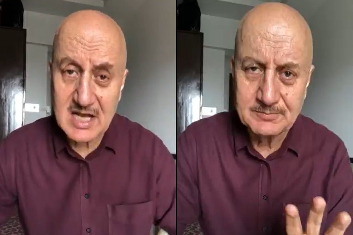anupam kher on kashmiri pandit murder, anupam kher angry on ajay pandit murder in anantnag, anupam kher shares a video Kashmiri Pandit Sarpanch Ajay bharti Killed,