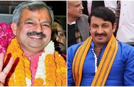 adesh gupta, manoj tiwari, bjp